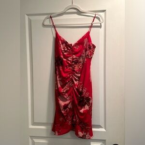 Guess red floral dress NWOT size 4